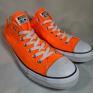 Converse Chuck Taylor All Star Low Top Neon Orange Mens 10 Sneakers